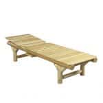 chaise longue en bois