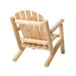 B104L fauteuil en bois dossier arrondi vue de dos