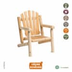 Fauteuil dossier arrondi en bois de cèdre blanc